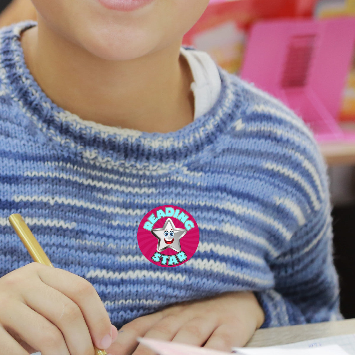 Sticker Stocker - 144 Star Reading - 30mm - Glossy Reward Literacy Stickers for Teachers & Parents