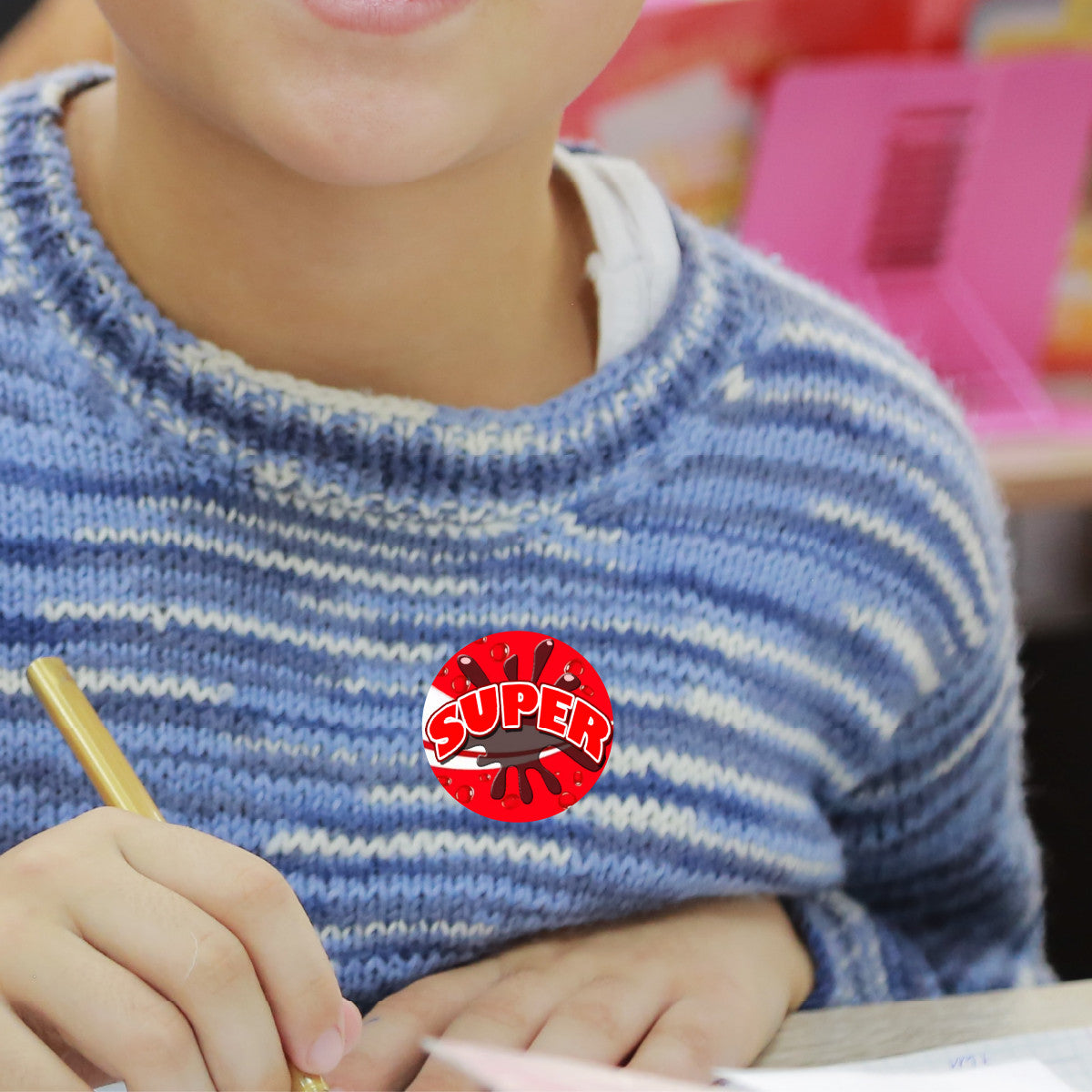120 Cola Burst Praise Words Scented 30mm Reward Stickers for Teachers, Parents and Party Bags