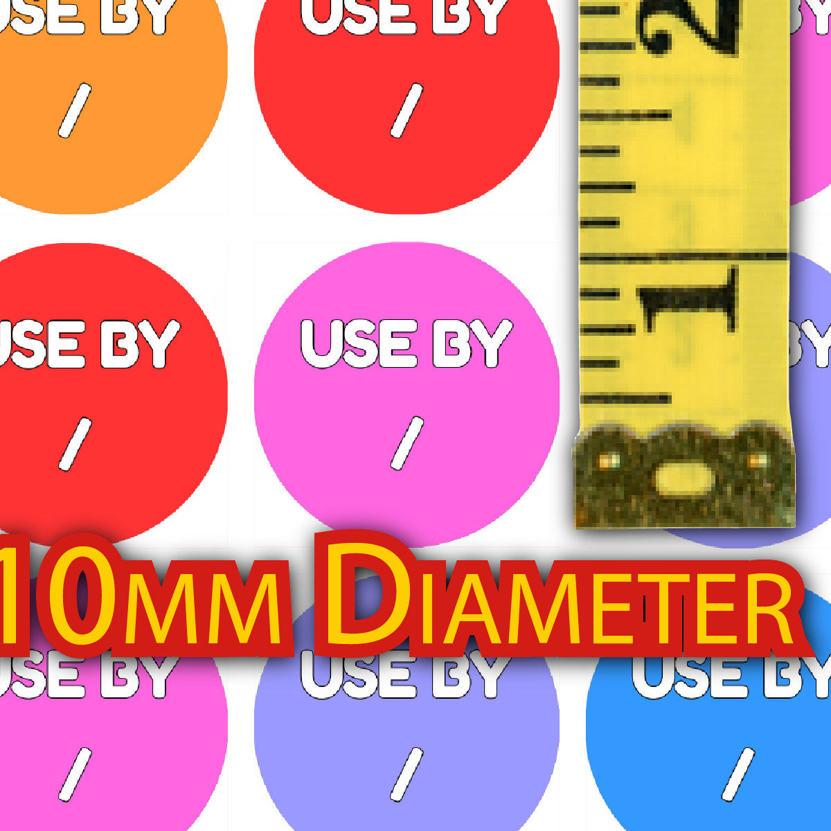 900 Use By Date Dots 10mm Spot Stickers for Teachers Planners Parents Kitchen