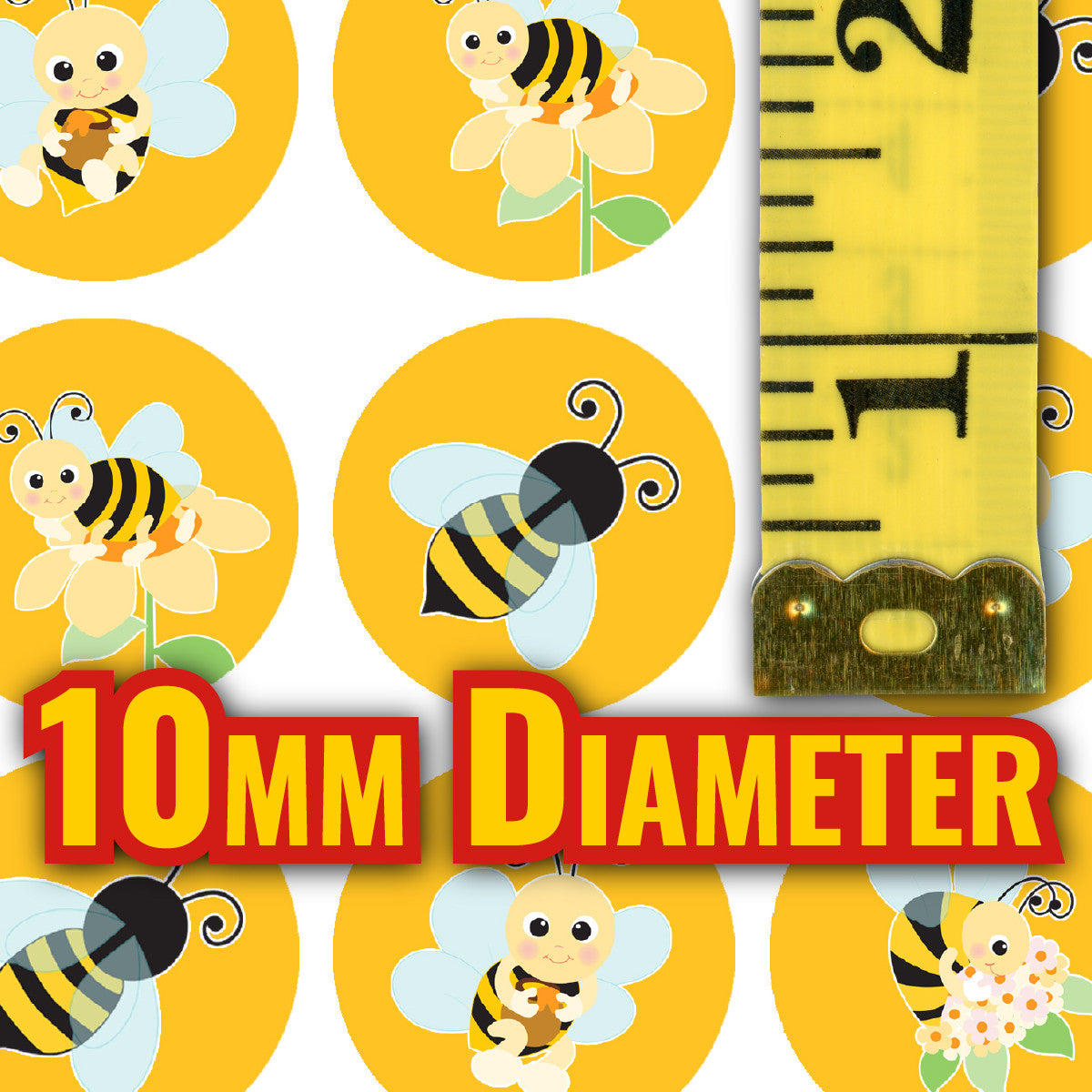 Sticker Stocker 900 Mini Buzzing Bees Dot 10mm Spot Reward Stickers for Teachers and Planner Charts