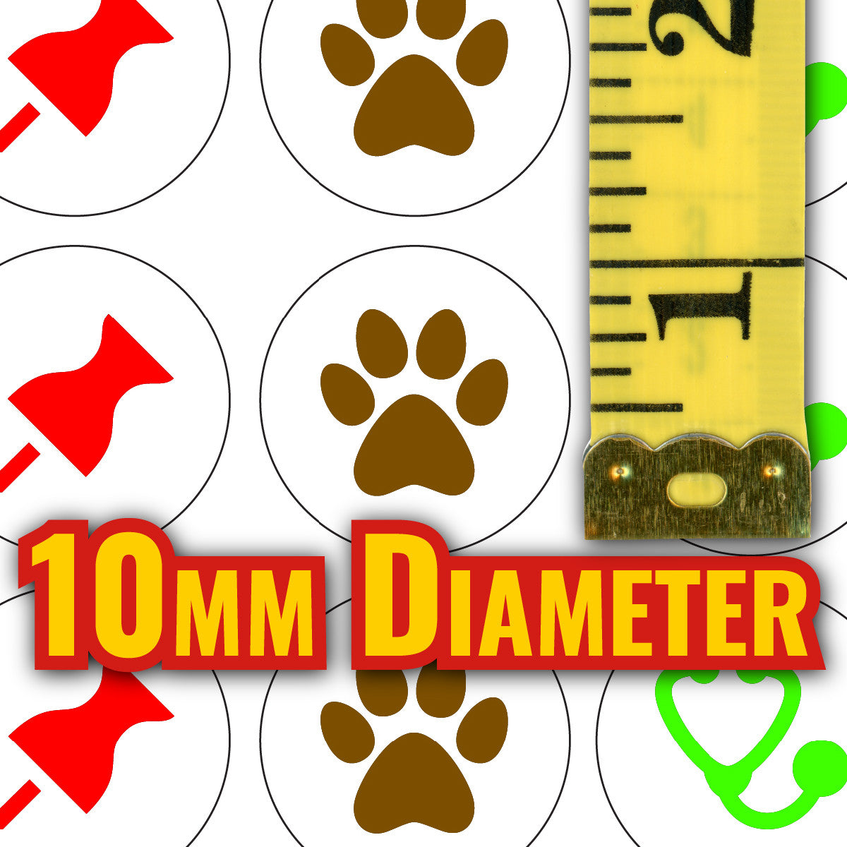 Sticker Stocker - 900 Planner Dots 10mm Spot Stickers for Teachers and Planners