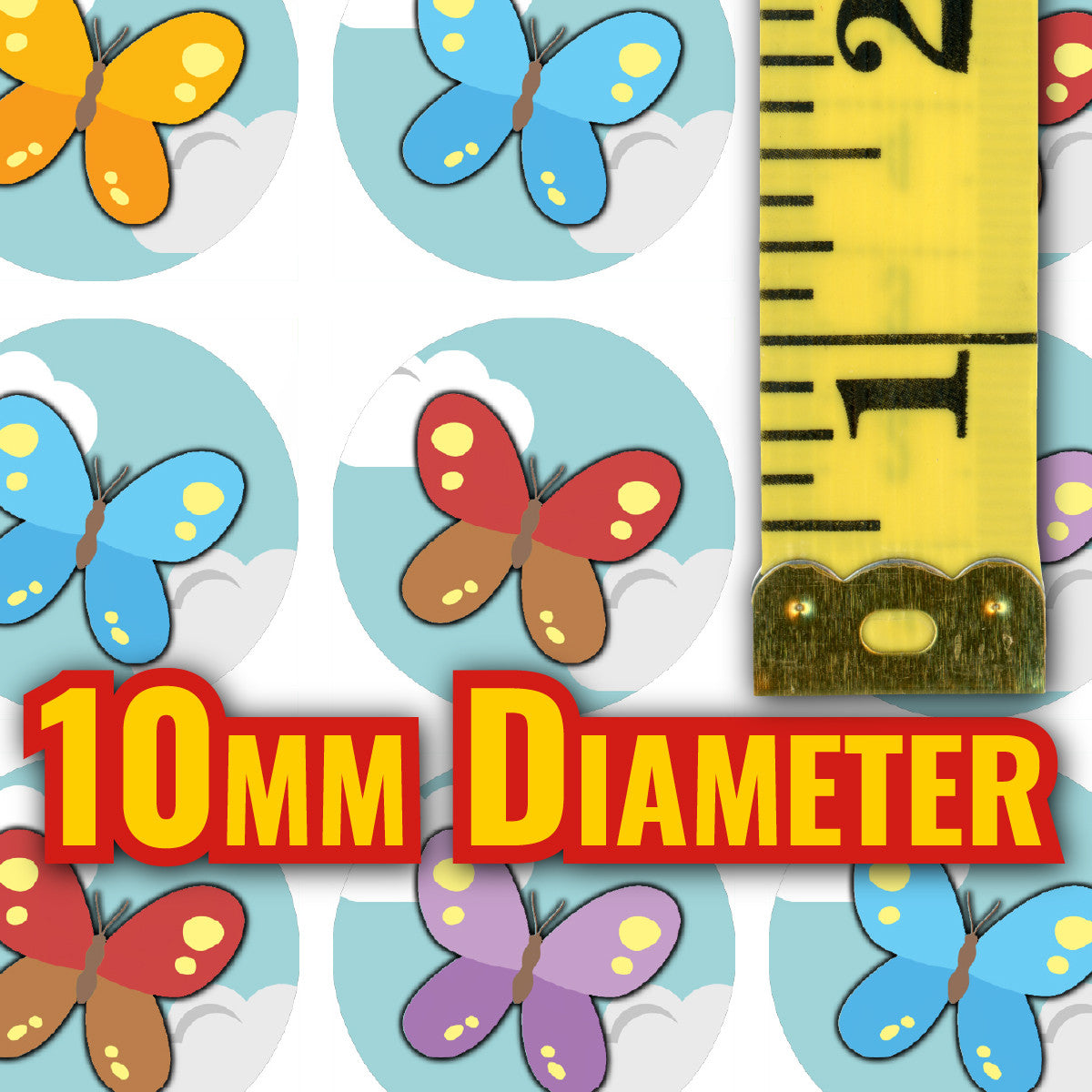 Sticker Stocker - 900 Mini Butterflies 10mm Spot Reward Stickers for Teachers and Planner Charts