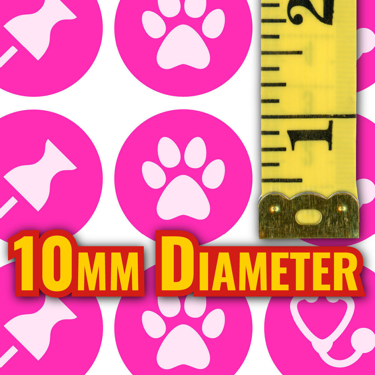 Sticker Stocker - 900 Pink Mini Planner Dots 10mm Everyday Motivational Spot Diary Stickers