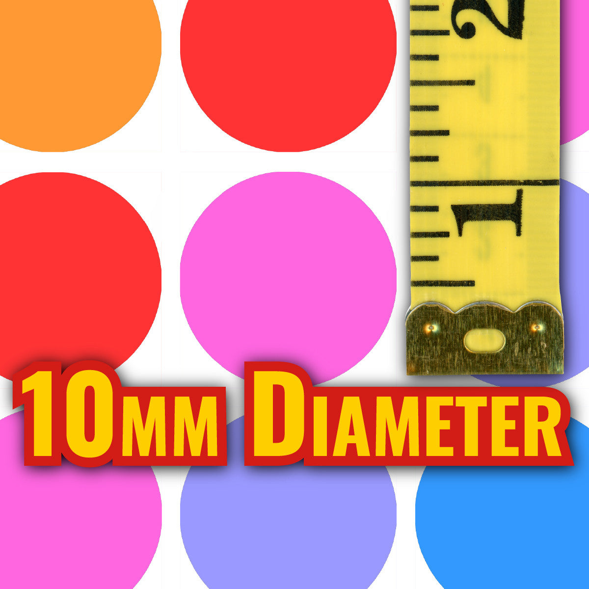 Sticker Stocker 900 Colourful Mini Dot 10mm Spot Reward Stickers for Teachers and Planner Charts