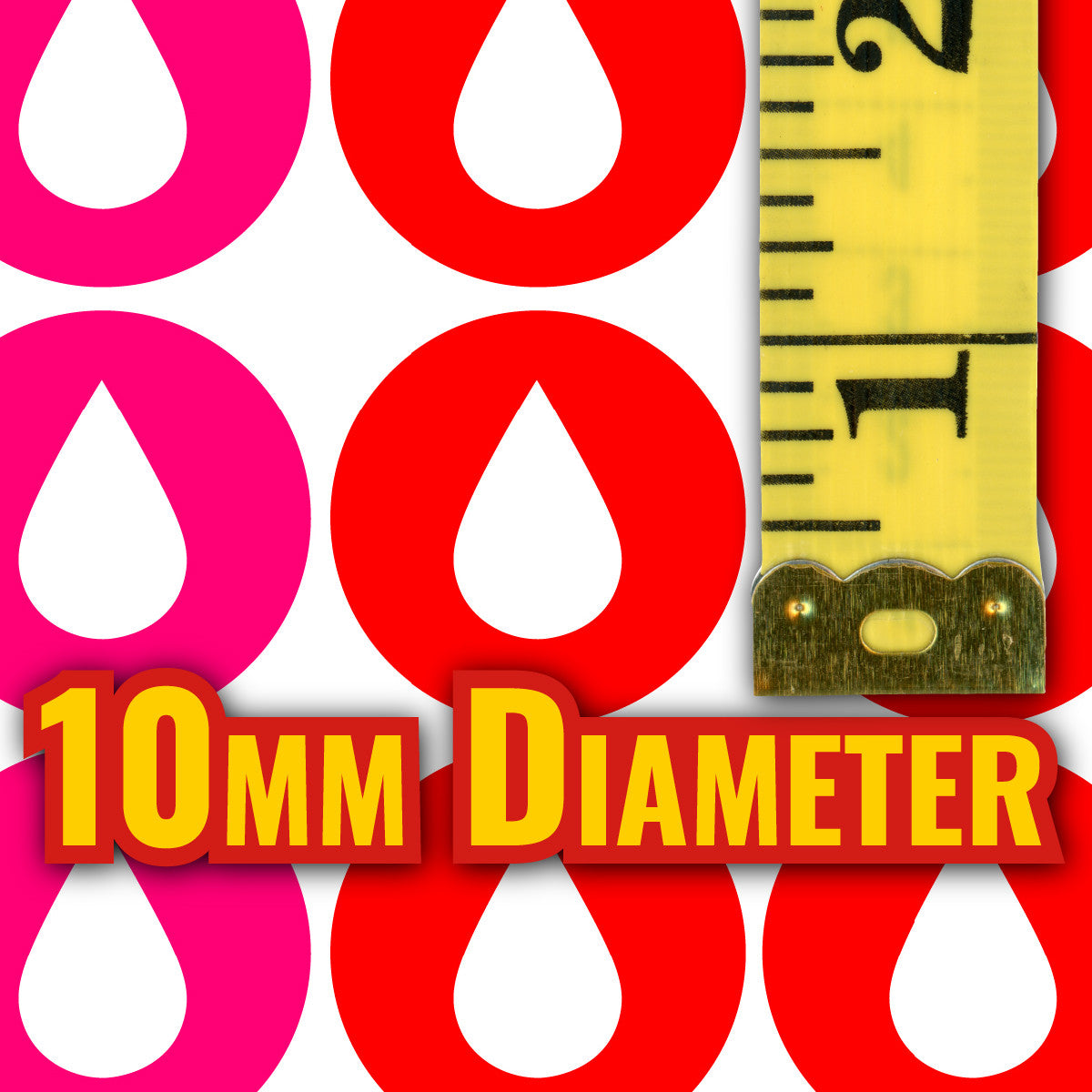 Sticker Stocker - 900 Colourful Mini Rainbow Droplets Dot 10mm Glossy Spot Stickers - Journal Tracker Stickers