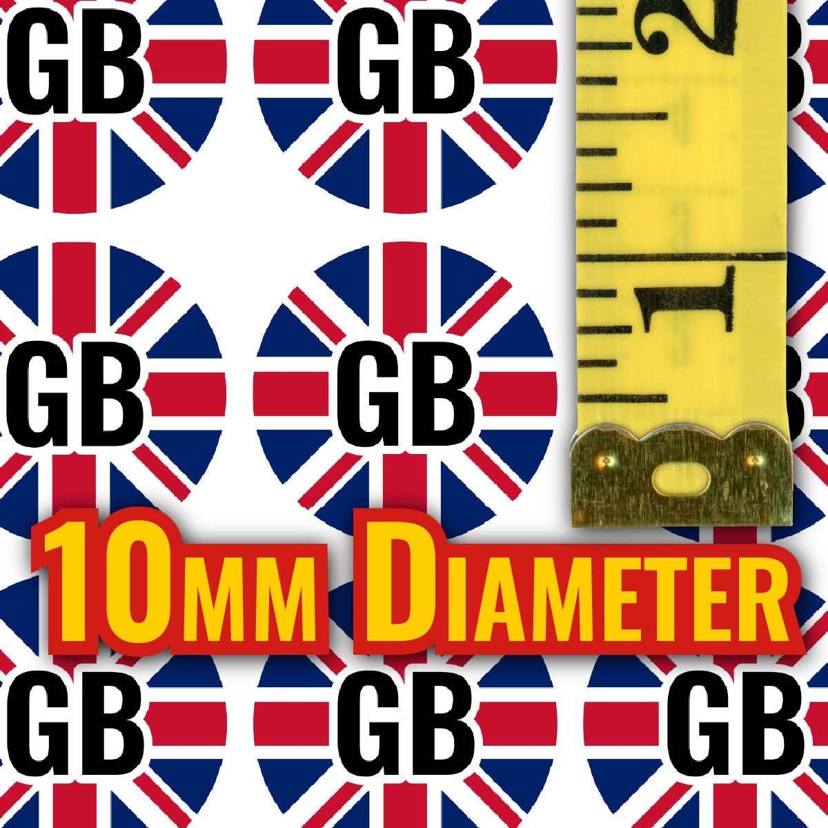 Sticker Stocker - 900 Mini GB Union Jack Dots 10mm Spot Stickers for Teachers and Planners