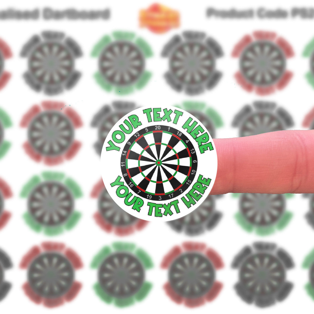 Sticker Stocker - 144 Personalised Dartboard 30mm Reward Stickers for School Teachers, Parents and Nursery