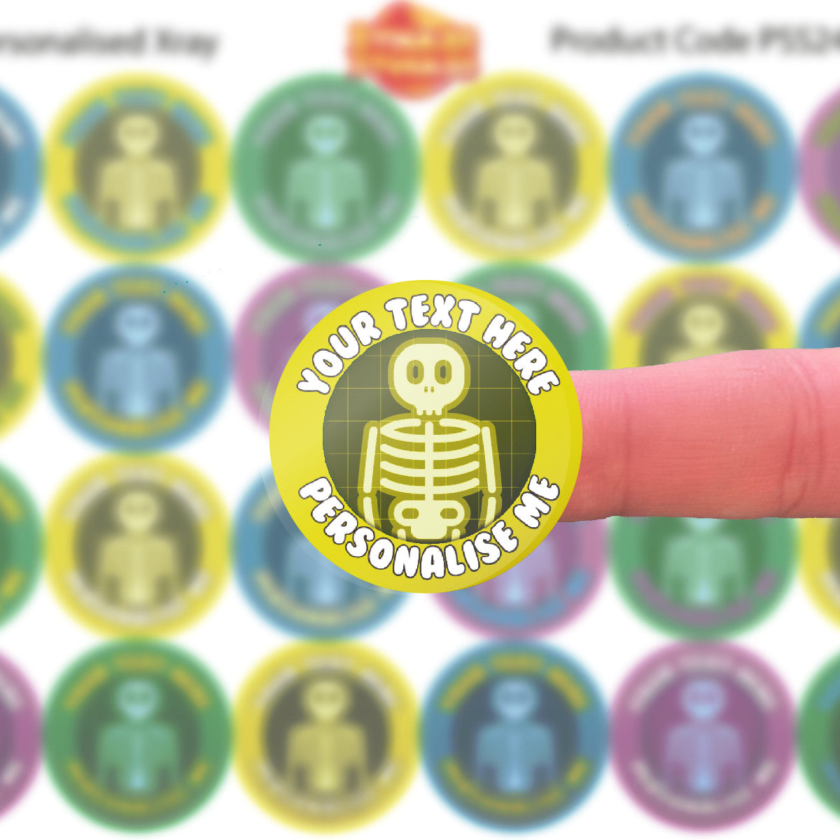 144 Personalised X Ray 30mm Children's Reward Stickers for Doctors Nurses Radiologists