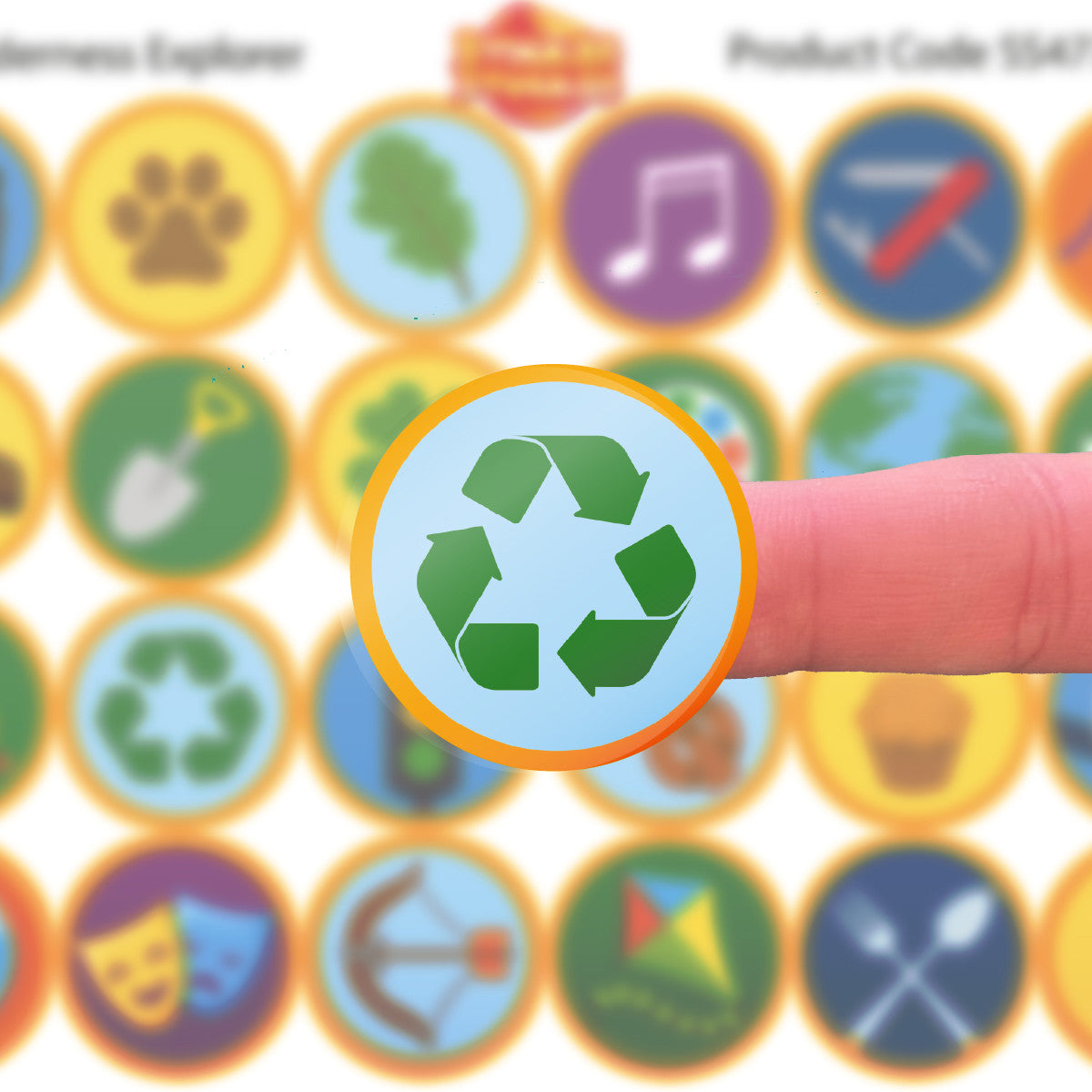 Wilderness Explorer Badge Stickers - 30mm - Glossy Reward Stickers - Forest School, Scouts, Teachers