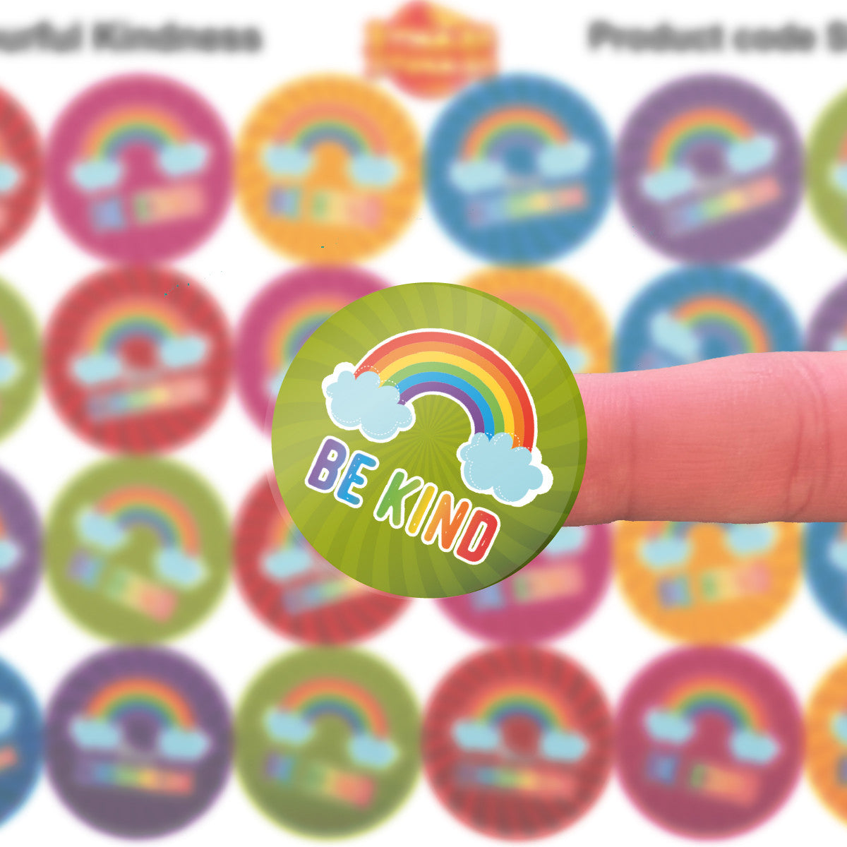 144 Colourful Kindness 30 mm Reward Stickers for School Teachers, Parents and Nursery