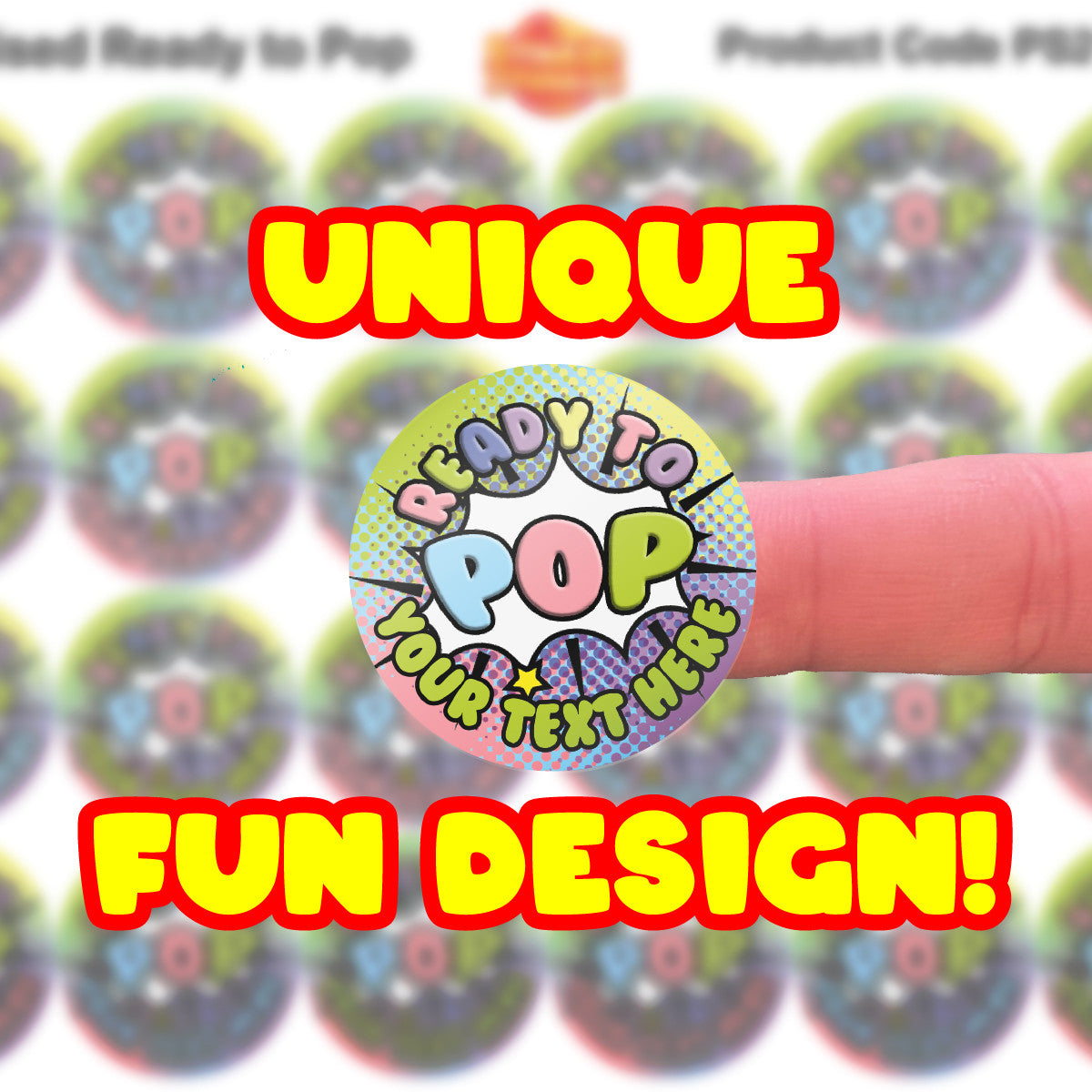 120 Popcorn Scented - Ready To Pop Scented Personalised Stickers - 30 mm - For Baby Showers, Gender Reveal