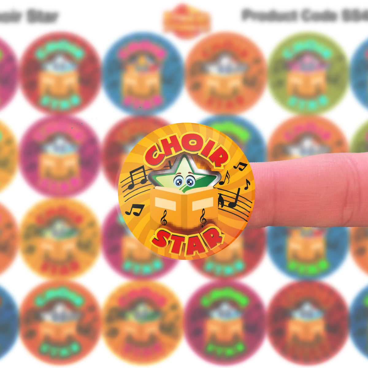 144 Choir Star 30 mm Reward Stickers for School Teachers, Parents and Nursery