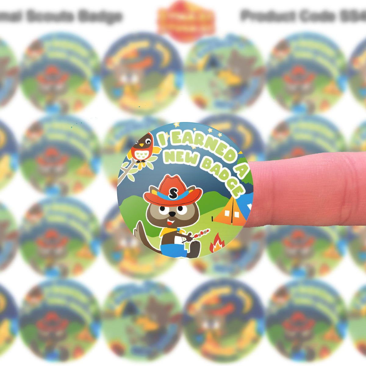 Animal Scouts Badge Stickers - 30mm - Glossy Reward Stickers
