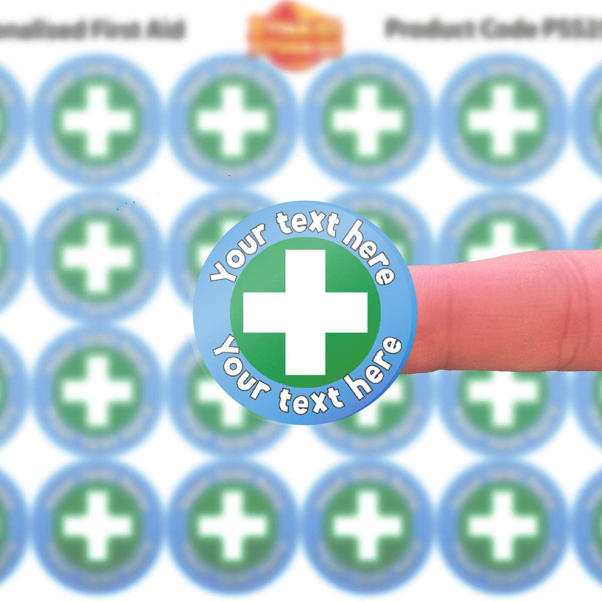 144 Personalised First Aid 30mm Reward Stickers for School Teachers, Parents, Doctors and Hospitals