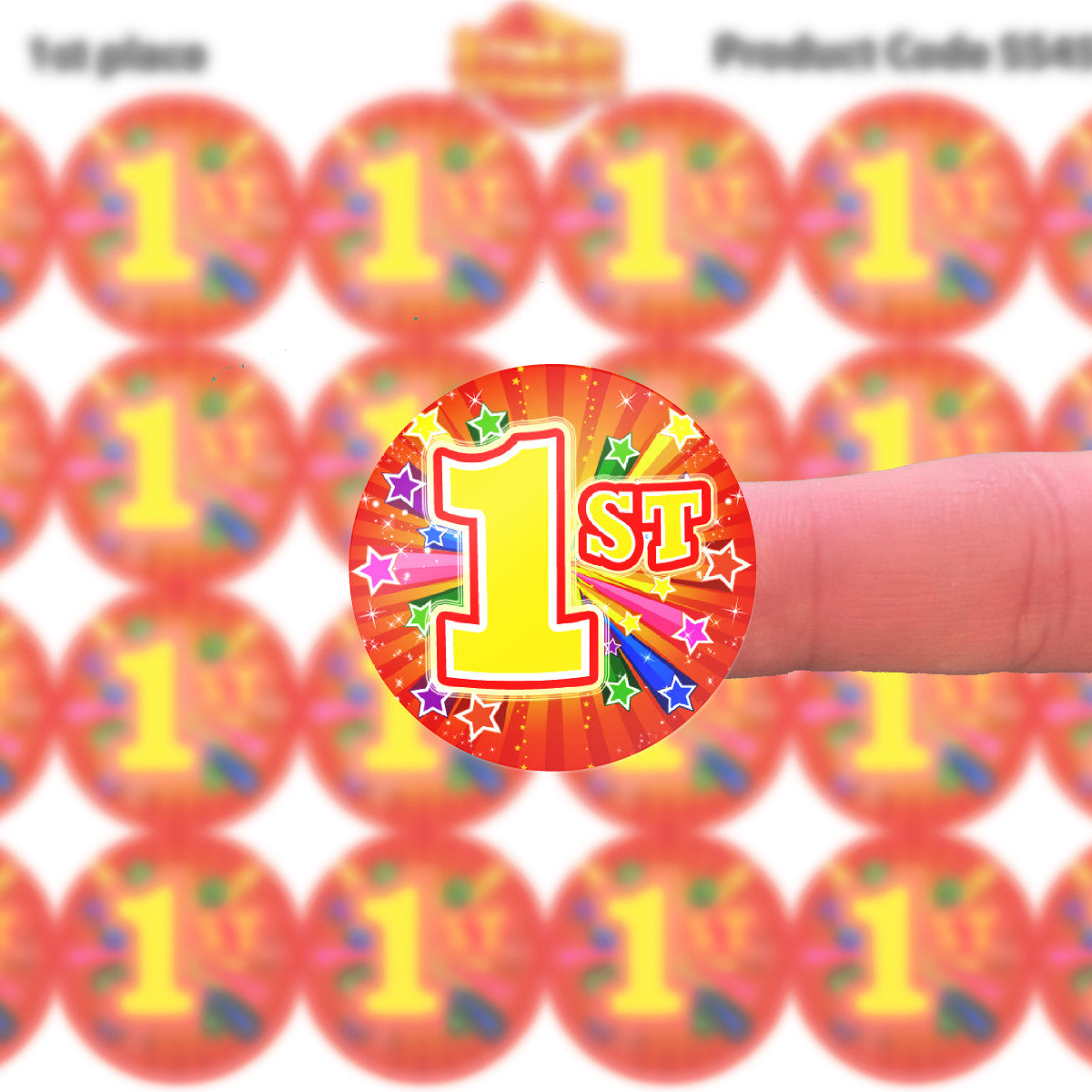 Sticker Stocker 144 1st place Sports Day Star 30 mm Reward Stickers for Teachers, Parents and Schools