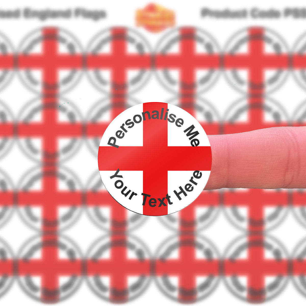 144 Personalised 30mm St George's England Flag Reward Stickers for School Teachers, Parents and Nursery