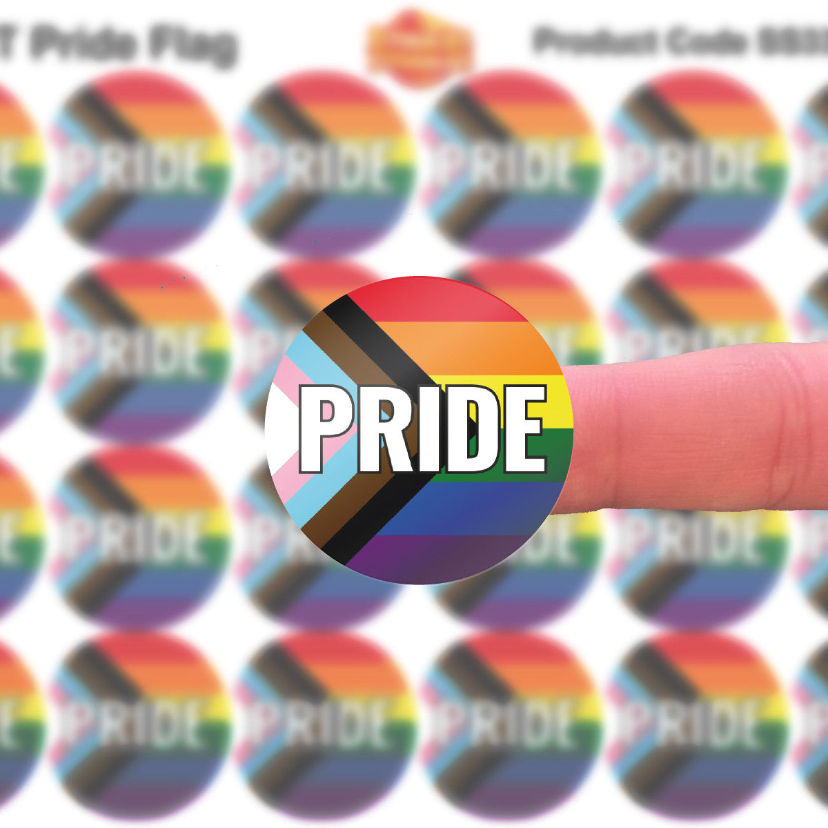 Sticker Stocker - 144 Colourful PRIDE Rainbow Flag 30mm Glossy Stickers