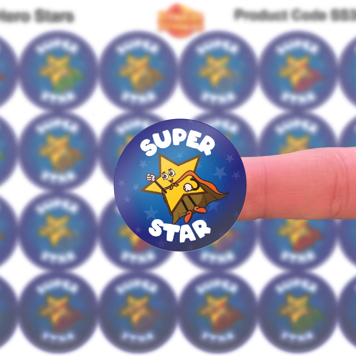Sticker Stocker - 144 Super Star - 30mm - Glossy Reward Stickers for Teachers & Parents