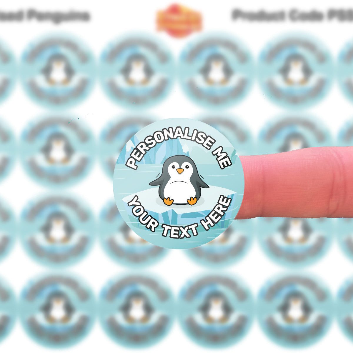 144 Penguins Personalised 30mm Reward Stickers for School Teachers, Parents and Nursery