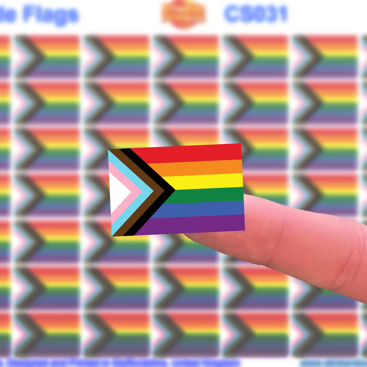 Sticker Stocker - 294 Pride Flags Glossy LGBT Stickers 1inch across rectangle labels