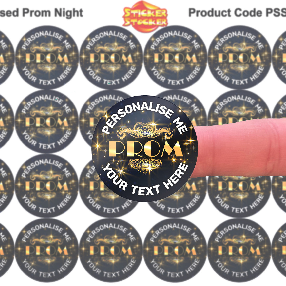 Sticker Stocker - 144 Prom Vintage Personalised 30mm Reward Stickers for School teachers