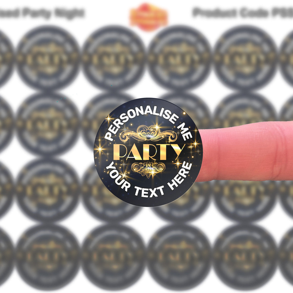 Sticker Stocker - 144 Party Night Vintage Personalised 30mm Reward Stickers for School Teachers