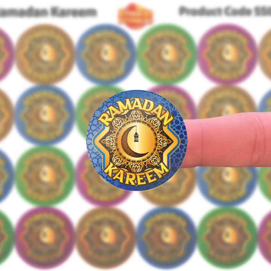 Sticker Stocker 144 Ramadan Kareem 30mm Children's Reward Stickers for Teachers or Parents