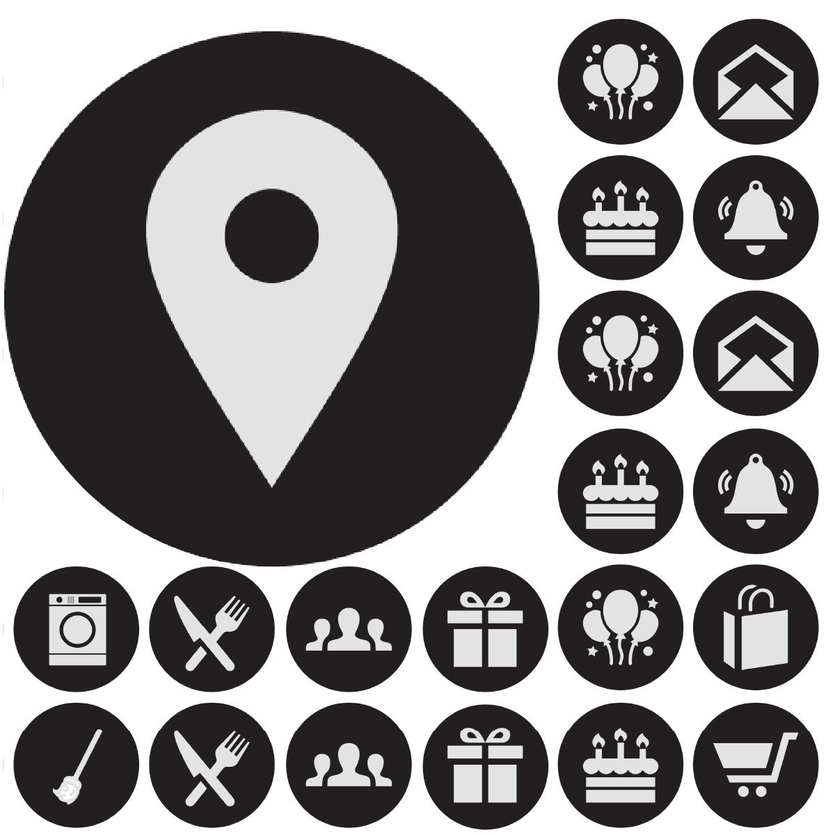 Sticker Stocker - 900 Black Mini Planner Dots 10mm Everyday Motivational Spot Diary Stickers