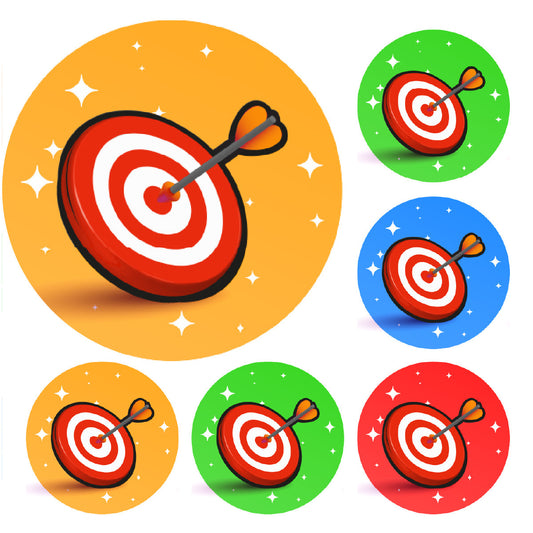 Sticker Stocker -900 Colourful On Target Dots 10mm Glossy Teacher Reward Stickers Spot Stickers Journal Stickers