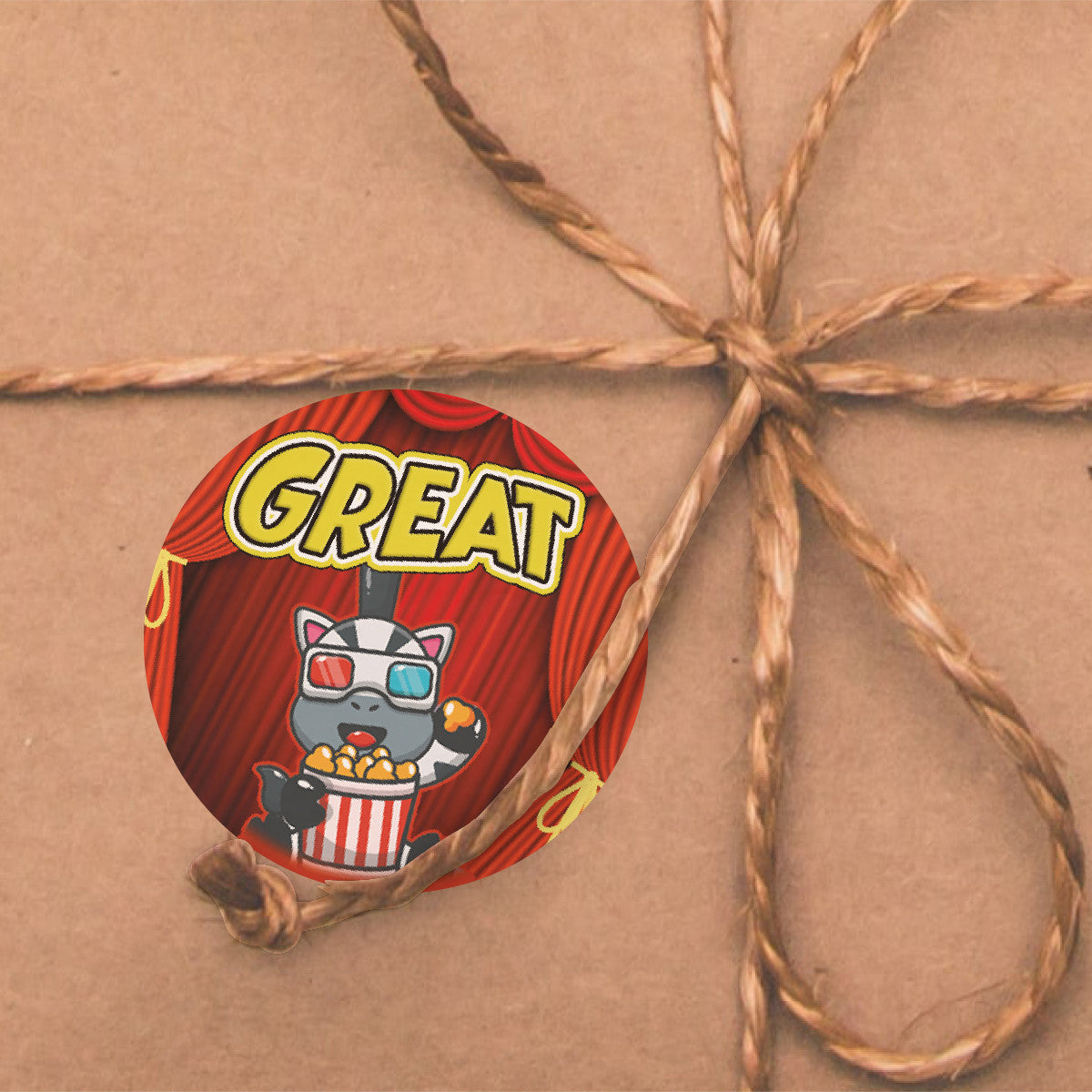 Sticker Stocker 120 Popcorn Cinema Praise 30mm Scented Reward Stickers for Teachers, Parents and Party Bags