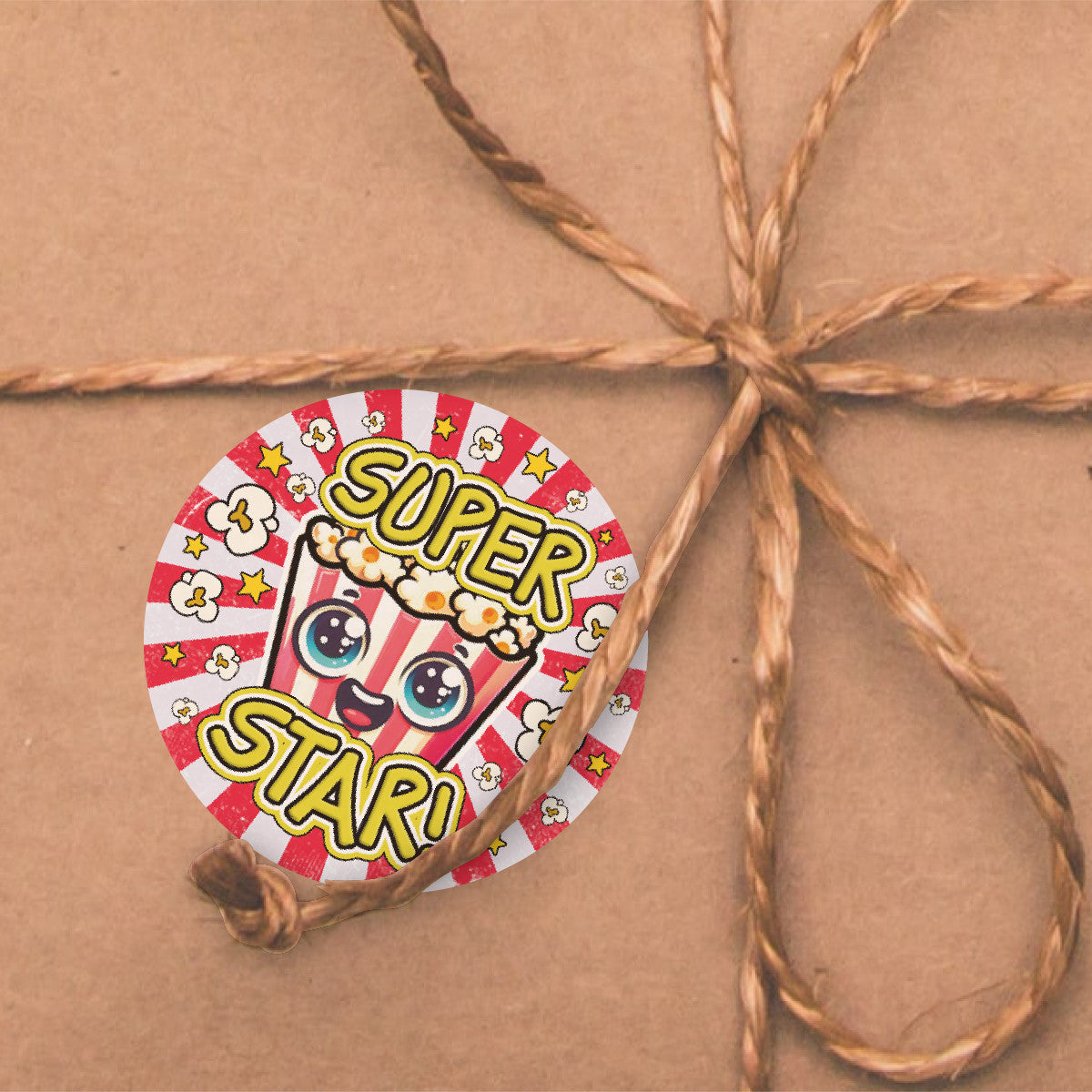 Sticker Stocker 120 Popcorn Starburst Praise 30mm Scented Reward Stickers for Teachers, Parents and Party Bags