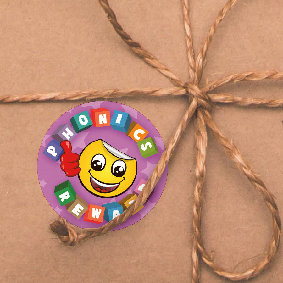 Sticker Stocker 144 Phonics Rewards 30mm Round Children's Reward Stickers for Teachers or Parents