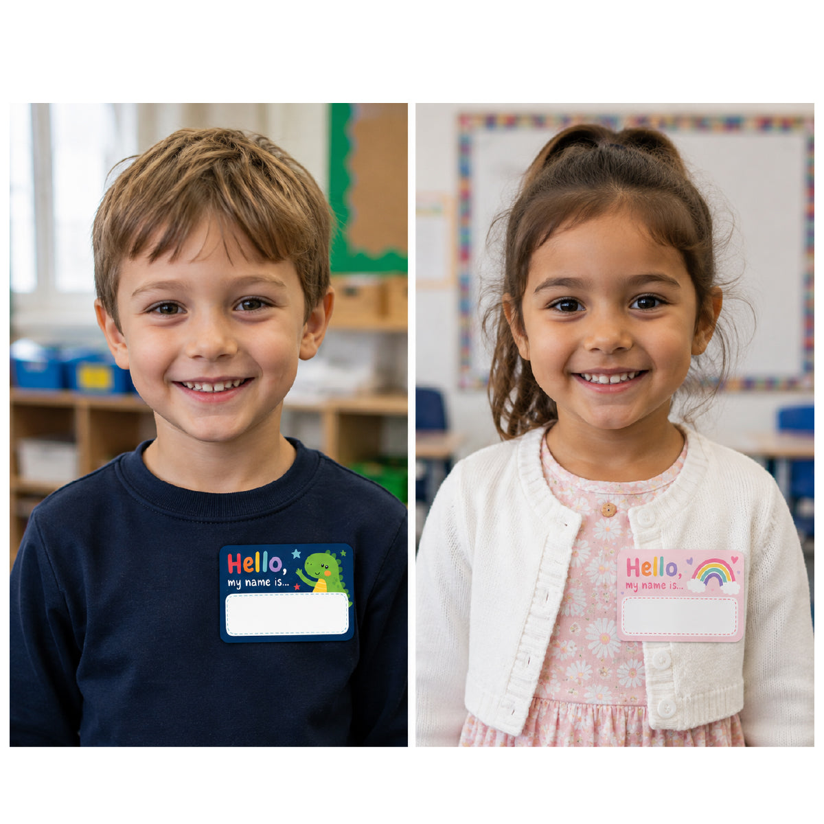 48 x Children's Hello, My Name Is…” School Stickers – New Starter Name Badges for Children – First Day of School & New Class Name Labels
