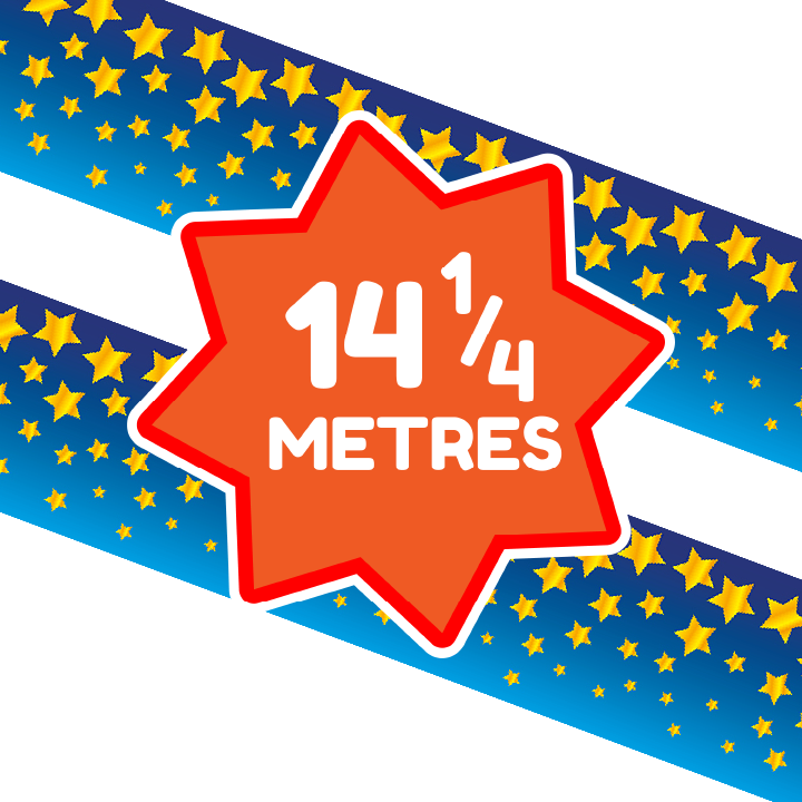 Sticker Stocker - Bright Stars Classroom Trimmers 14.25m long Notice Board Display Borders