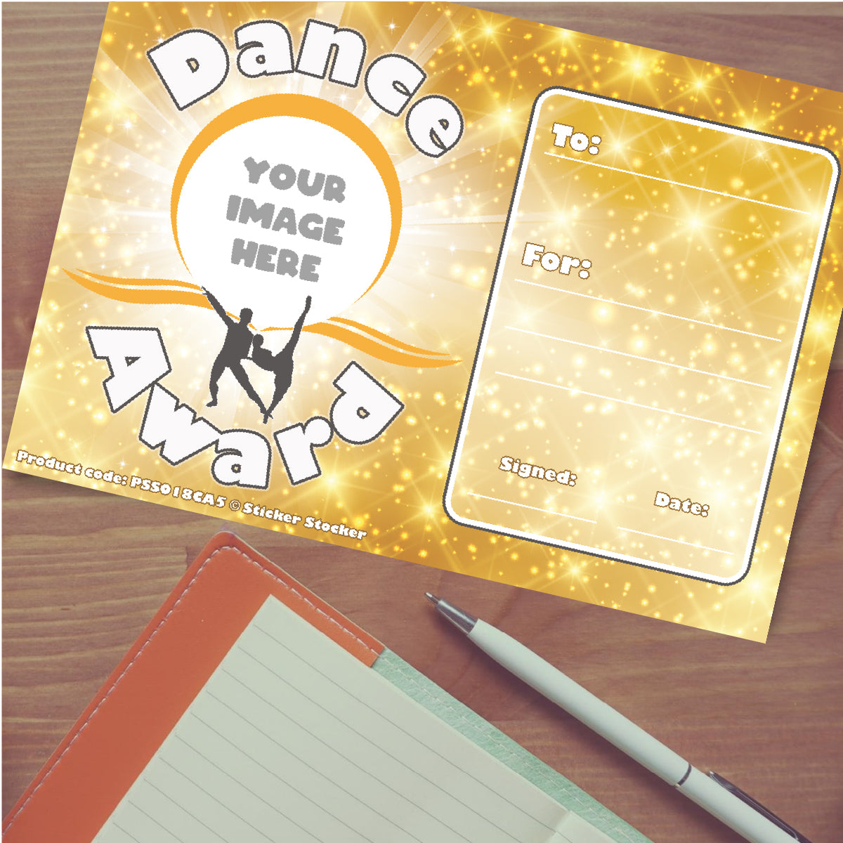 Personalised Ballet Dance Award certificates for school teachers, 250gsm A5 silk finish Photo Paper