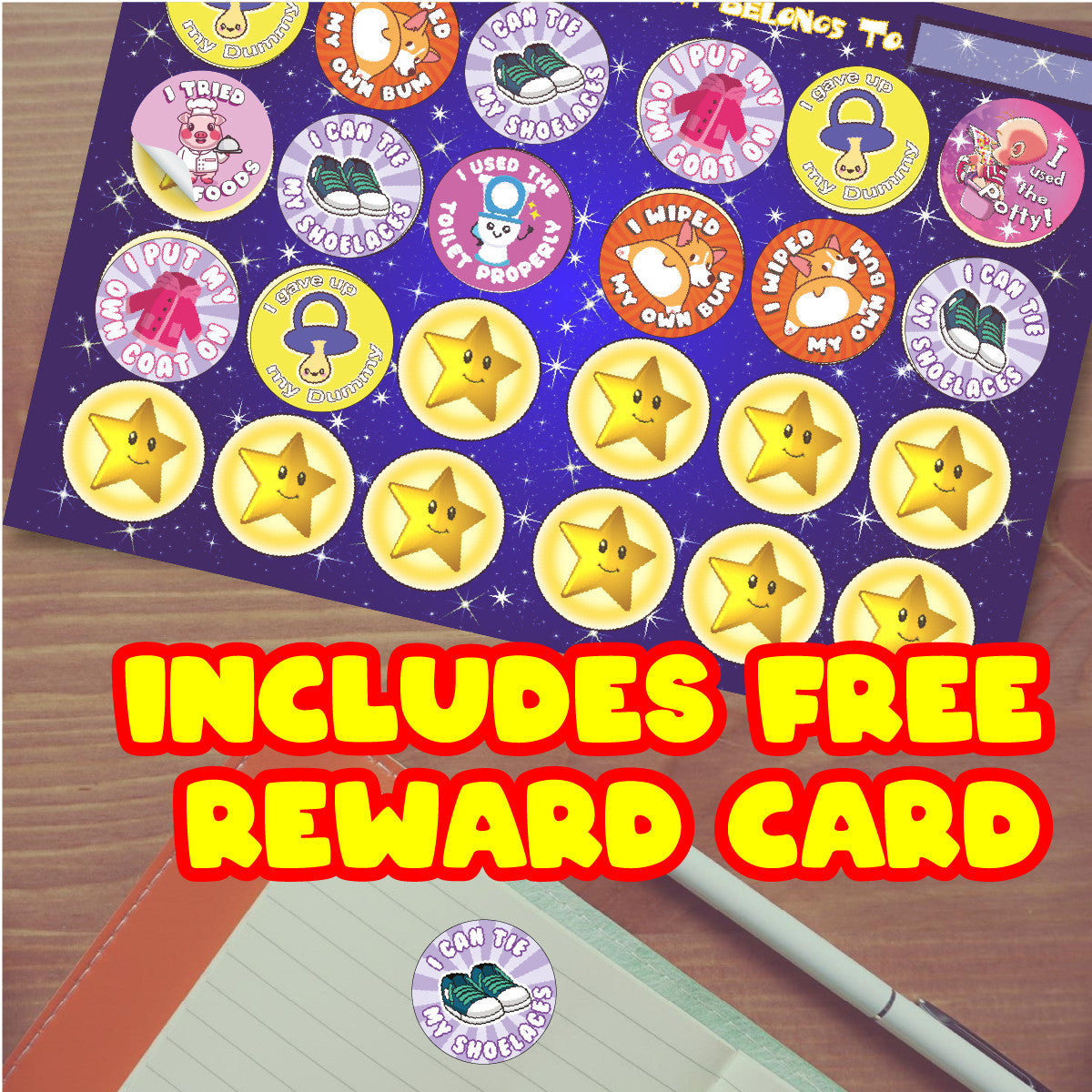 144 Pre School/Early Years Variety Pack 30 mm Reward Stickers for Teachers and Parents
