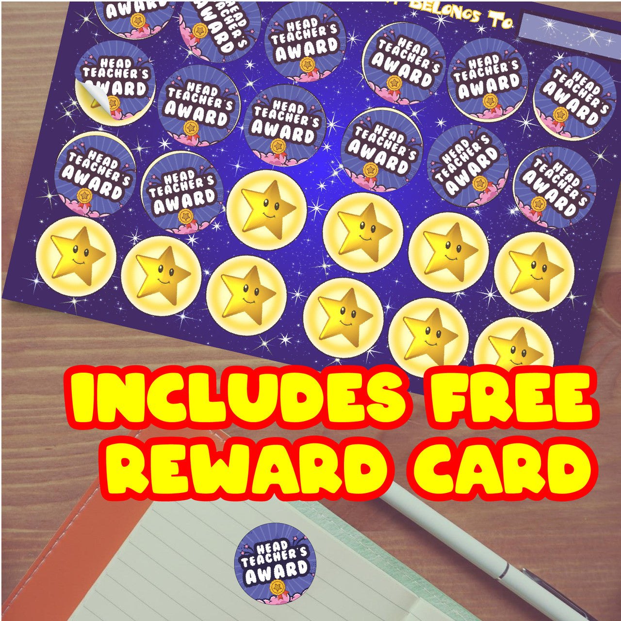 Head Teachers Award 30 mm Reward Stickers for Teachers, Parents and Schools