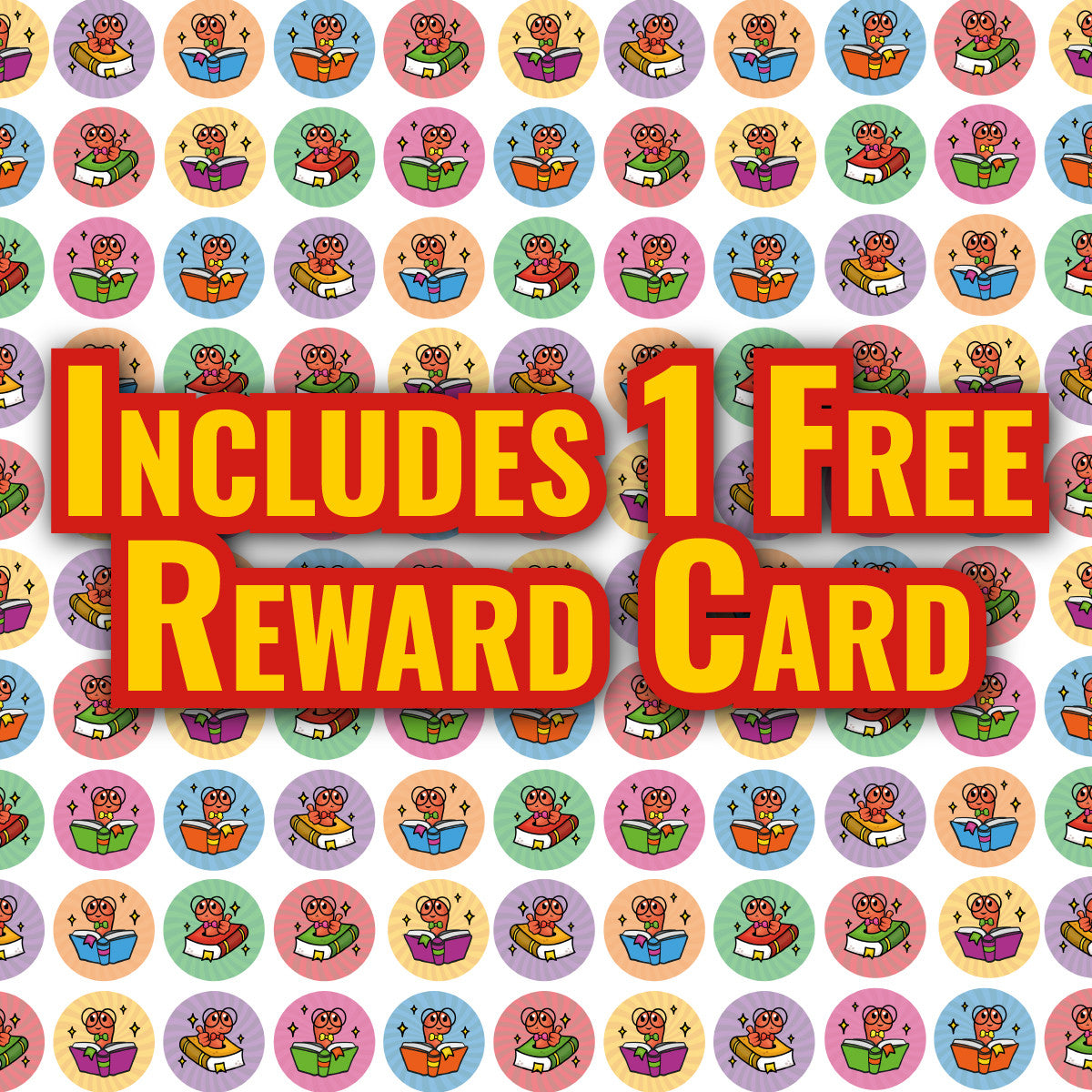 Sticker Stocker - 900 Mini Book Worm Reading Reward Dots 10mm Glossy Teacher Reward Stickers Spot Stickers Journal Stickers