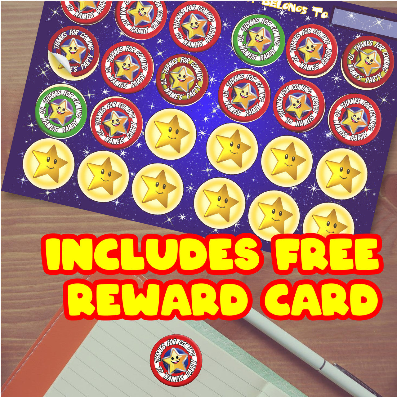 144 Personalised Superhero Shields Party 30mm Reward Stickers for School Teachers, Parents and Nursery
