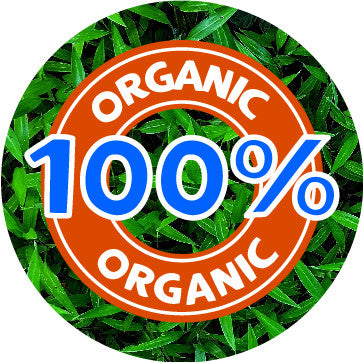 144 100% Organic themed 30mm Stickers Glossy Recycle Packaging Labels