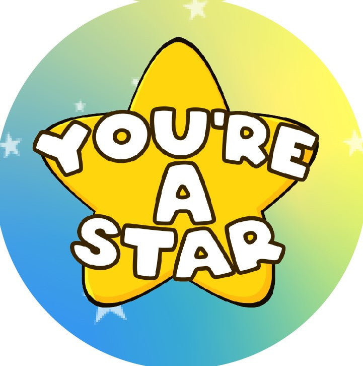 Sticker Stocker - 144 Star Shine 30mm Stickers Glossy Reward Stickers for School Teachers, Parents and Nursery