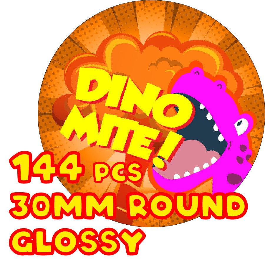 Sticker Stocker 144 Dinosaur Praise Words 30 mm Reward Stickers for Teachers, Parents and Party Bags