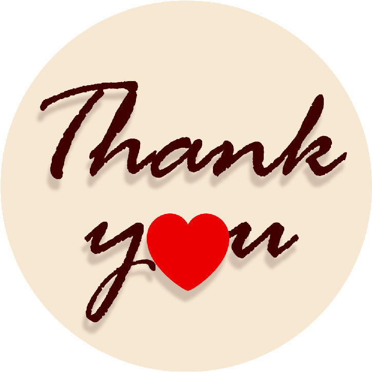 Sticker Stocker - 144 Thank You Hearts 30mm Stickers Glossy Reward Stickers