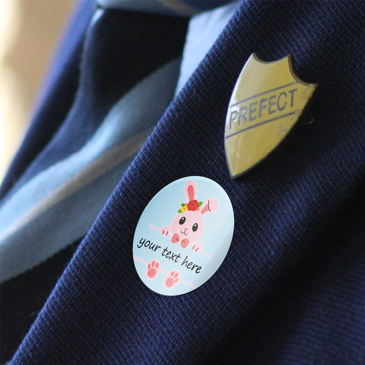 144 Monogram Easter Bunny #2 30mm Children's Reward Stickers for Teachers or Parents and Party Bags
