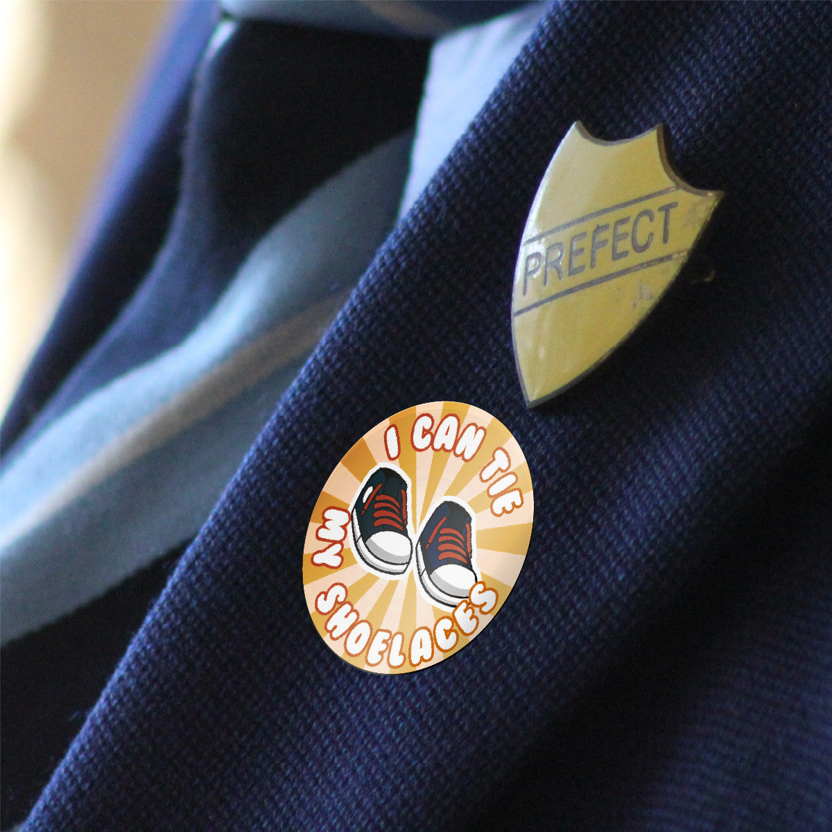 144 I Can Tie My Shoelaces 30 mm Reward Stickers for Teachers and Parents