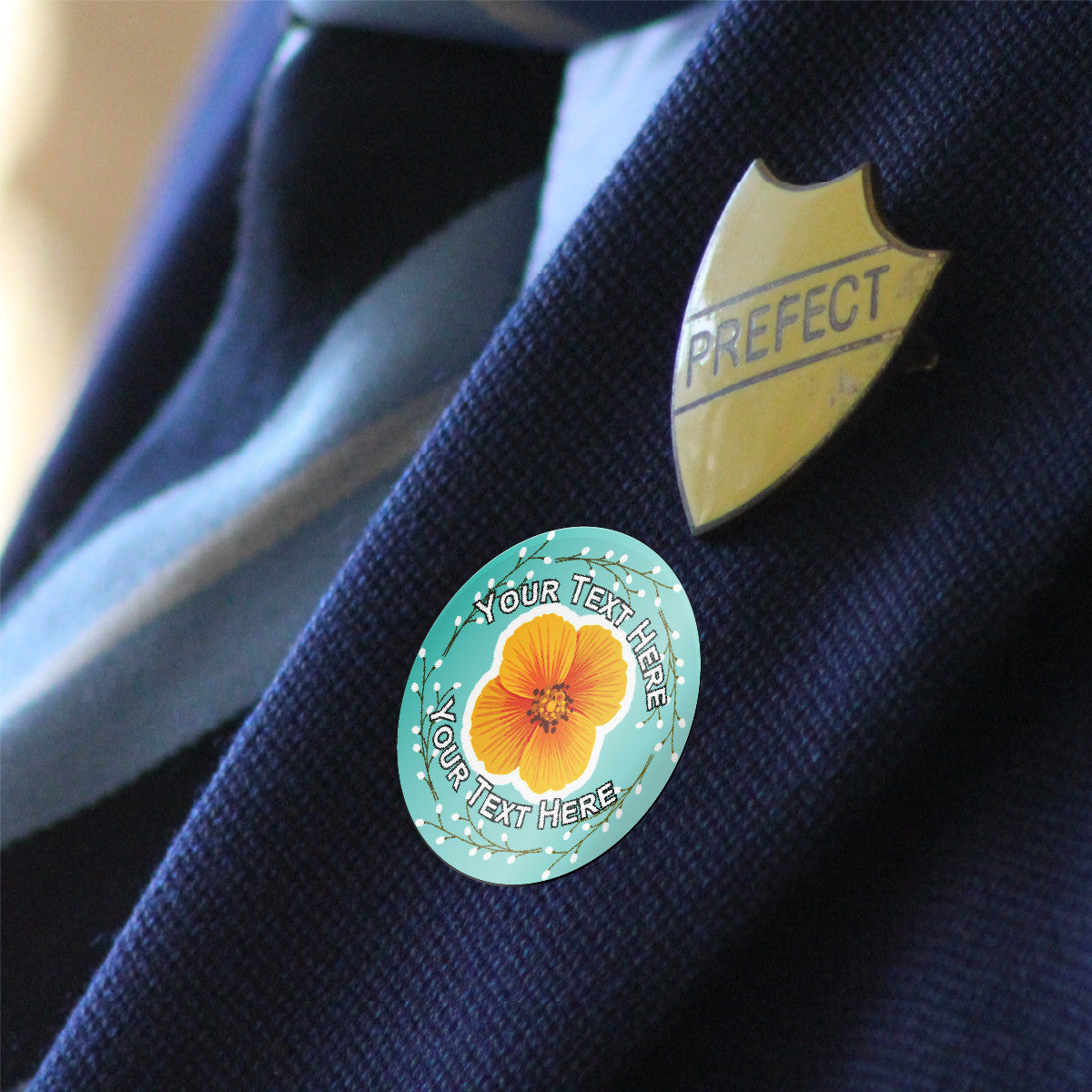 144 Personalised Spring Flowers 30mm Reward Stickers for School Teachers, Parents and Nursery