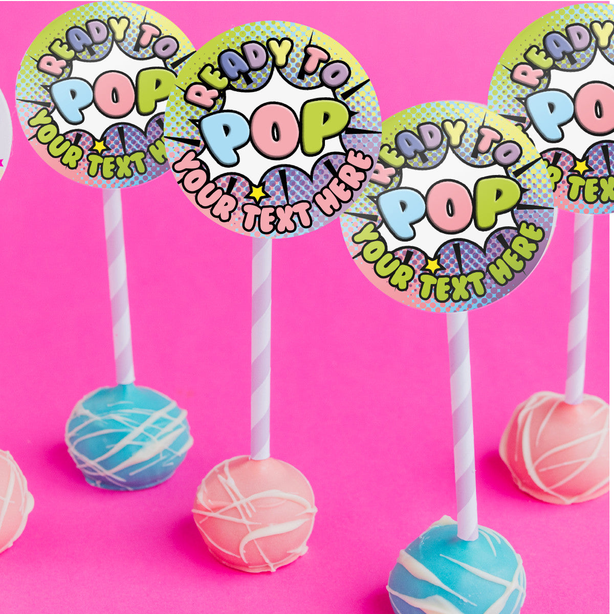 120 Popcorn Scented - Ready To Pop Scented Personalised Stickers - 30 mm - For Baby Showers, Gender Reveal