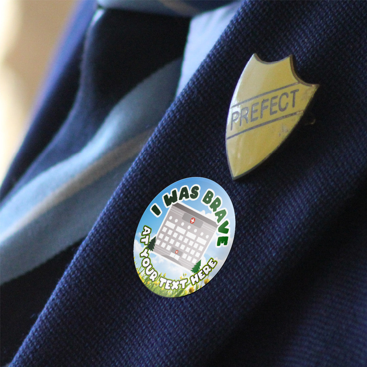144 I Was Brave At... Personalised 30mm Children's Reward Stickers for Doctors Nurses Dentists