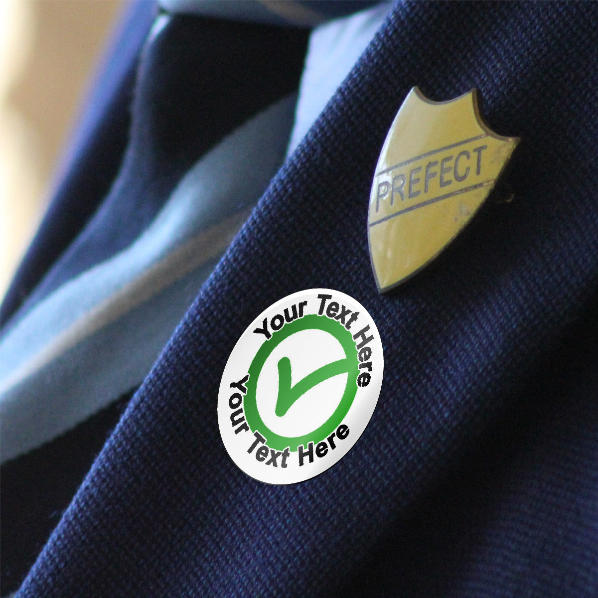 Sticker Stocker 144 Personalised Green Tick 30mm Reward Stickers for School Teachers, Parents and Nursery