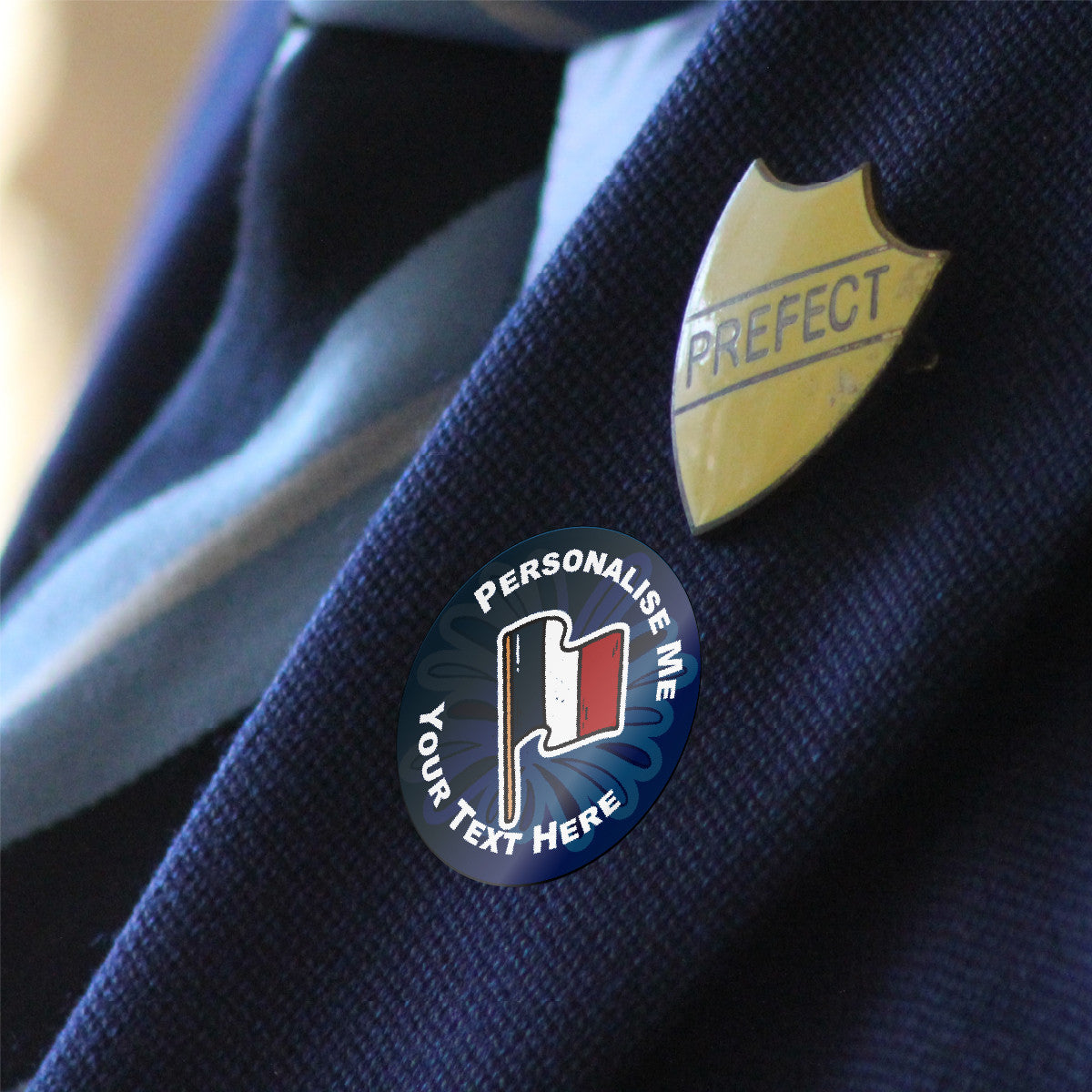 144 Colourful French Personalised 30mm Reward Stickers for School Teachers, Parents and Nursery
